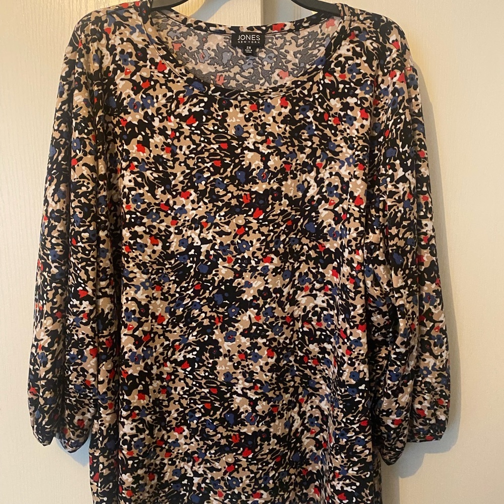 Jones New York Multicolor Patterned Top